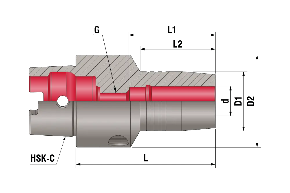 Гидропластовый патрон HSK-C40-HC10-065-2.5G, HSK-C40, d=10, L=65