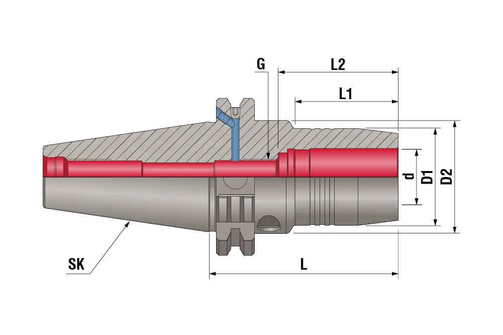 Гидропластовый патрон SK40-HC08-110 AD+B, 2.5G, SK40, d=8, L=110