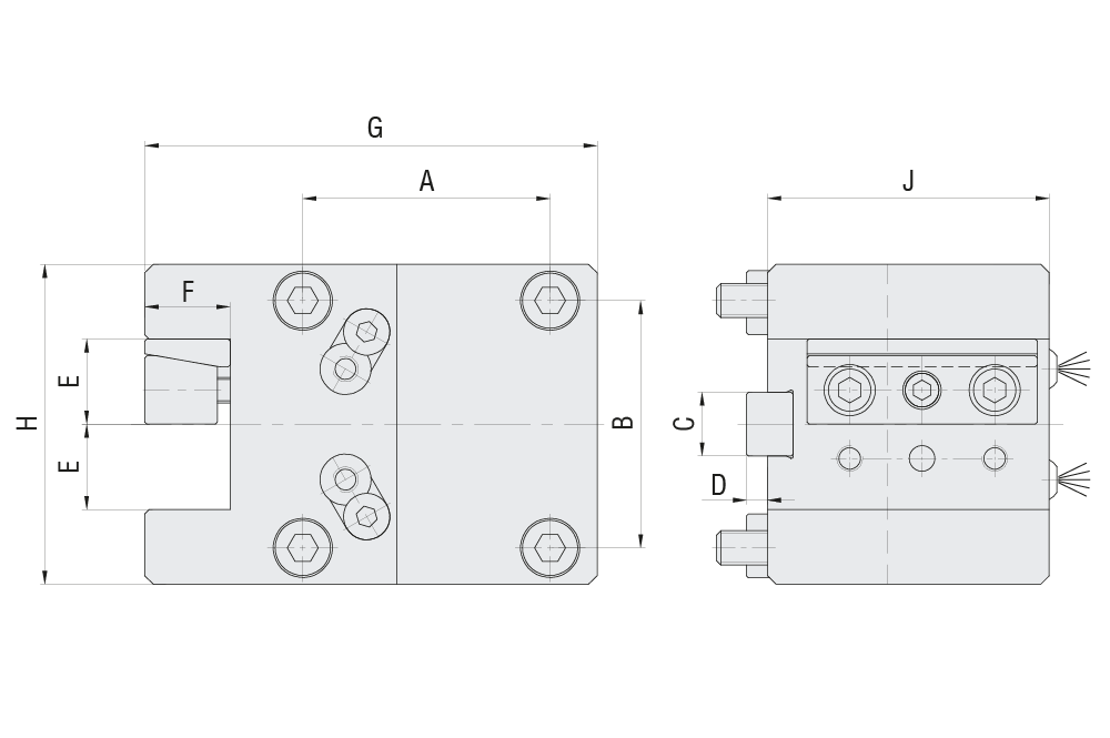 Инструментальный блок B45-ST-106-20C Радиальный, тип крепления BMT45