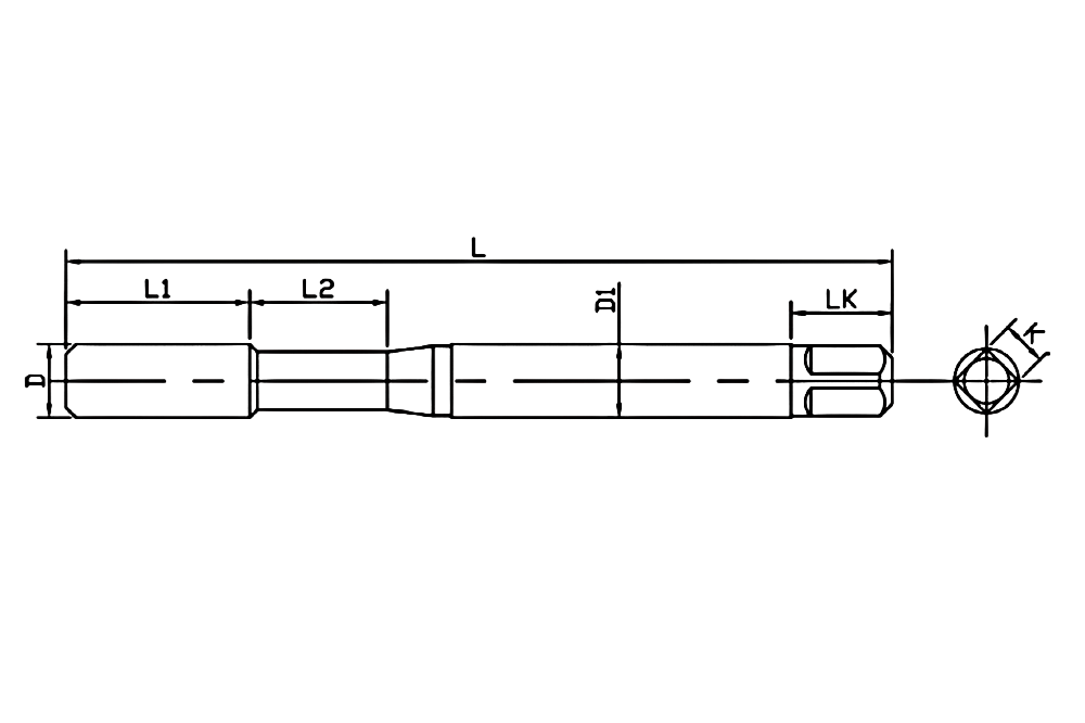 Метчик TS-M5x0.8-6H-M-D1-TiCN для глухого отверстия