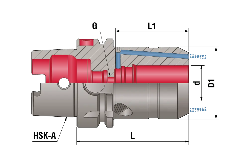 Гидропластовый патрон усиленный HSK-A63-HC12S-080-FCC-2.5G, HSK-A63, d=12, L=80