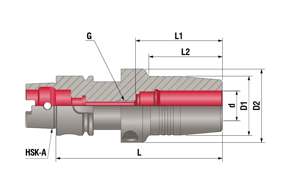 Гидропластовый патрон HSK-A32-HC08-080-2.5G, HSK-A32, d=8, L=80