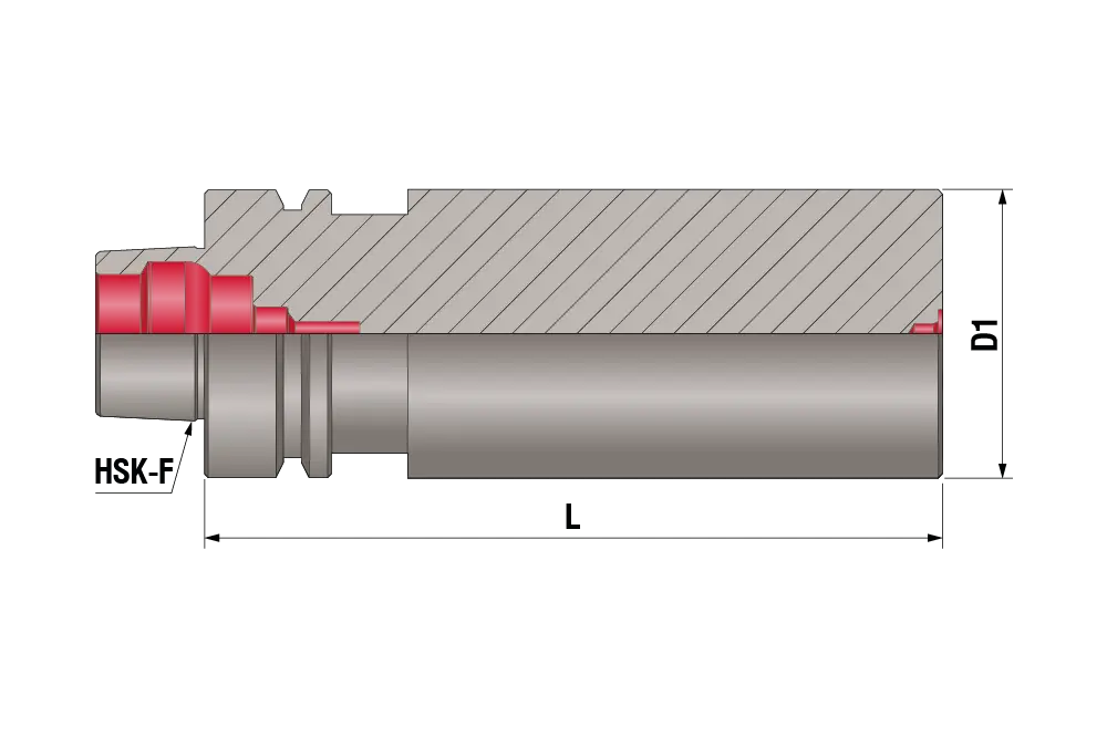 Заготовка оправки HSK-63F-BORING BAR BLANK-DIA63.0-L200, HSK-F63, D=63 мм, L=200 мм