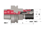 Резьбонарезной патрон с компенсацией для быстросменных адапторов HSK-63F-KWFLK2-119, HSK-F63, адаптер KWES2B, L=119